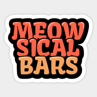 Cat Hip Hop Meow-sical Bars Sticker